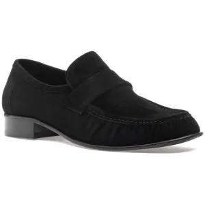NWOB Jeffrey Campbell Societies Black Suede Women's Heeled Loafer Size 8