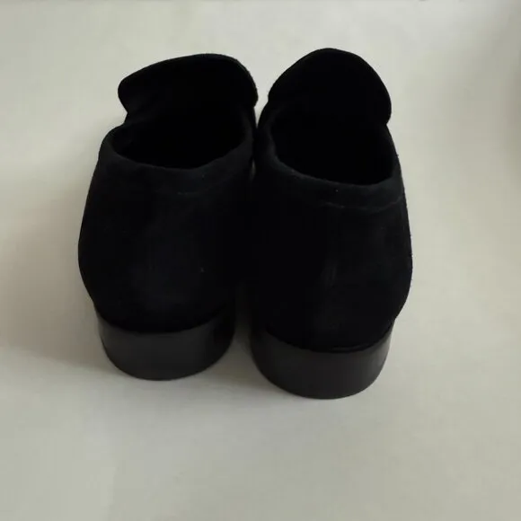 NWOB Jeffrey Campbell Societies Black Suede Women's Heeled Loafer Size 8