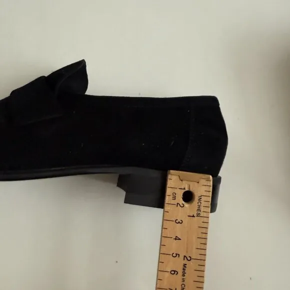 NWOB Jeffrey Campbell Societies Black Suede Women's Heeled Loafer Size 8