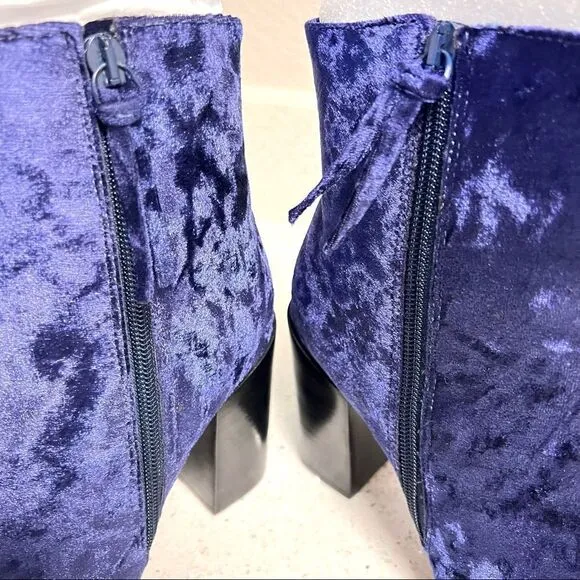NWOB Rebecca Minkoff Bojana Too Velvet Booties in Royal Blue 6