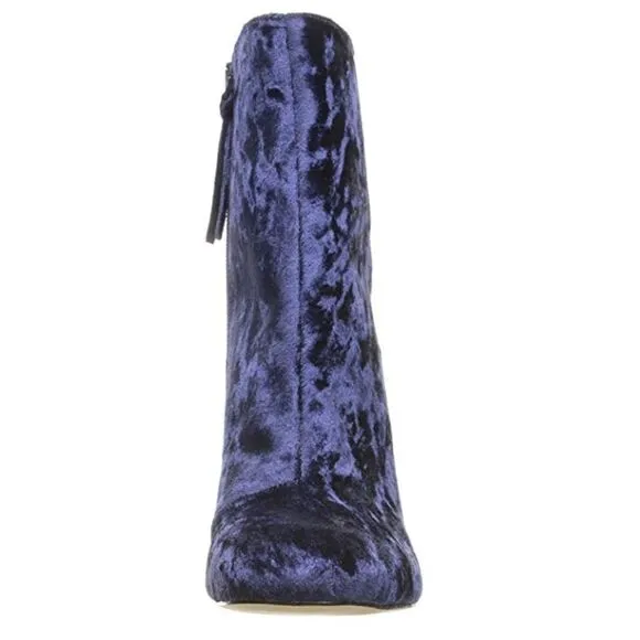NWOB Rebecca Minkoff Bojana Too Velvet Booties in Royal Blue 6