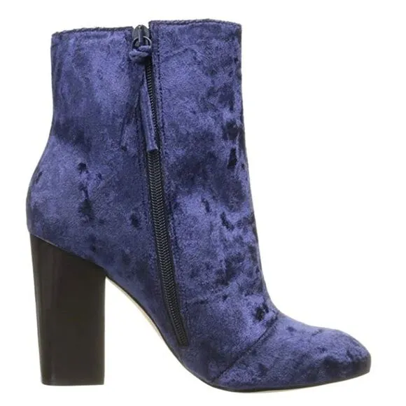 NWOB Rebecca Minkoff Bojana Too Velvet Booties in Royal Blue 6