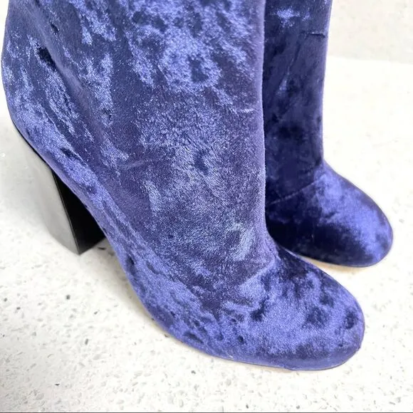 NWOB Rebecca Minkoff Bojana Too Velvet Booties in Royal Blue 6
