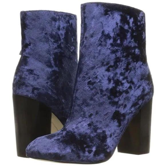 NWOB Rebecca Minkoff Bojana Too Velvet Booties in Royal Blue 6