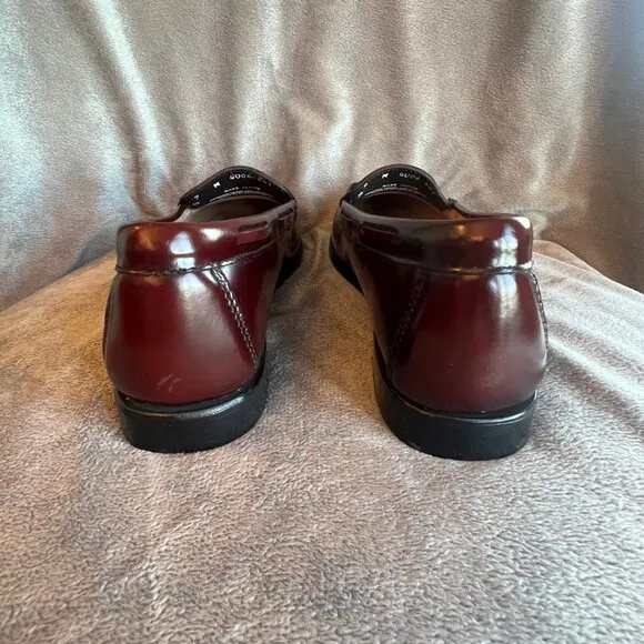 NWOT Bass Jackie Kiltie Tassel Loafers Wine Leather, Size 9