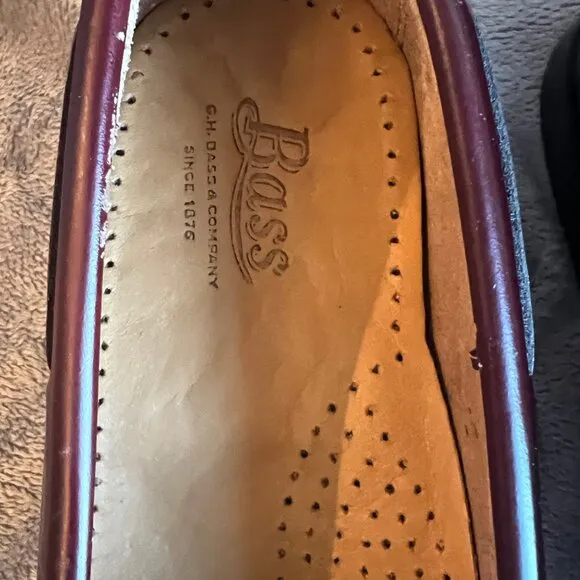 NWOT Bass Jackie Kiltie Tassel Loafers Wine Leather, Size 9