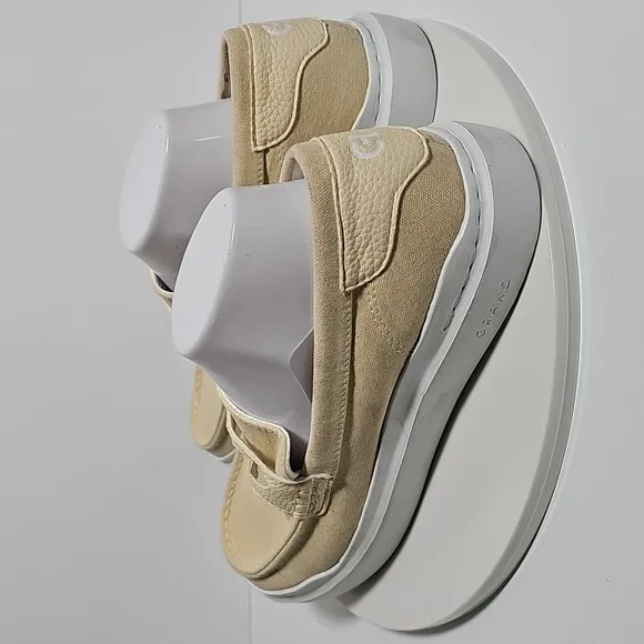 NWOT Cole Haan Grandseries Grandpro Rally Penny Loafer Sneaker Cream White 10
