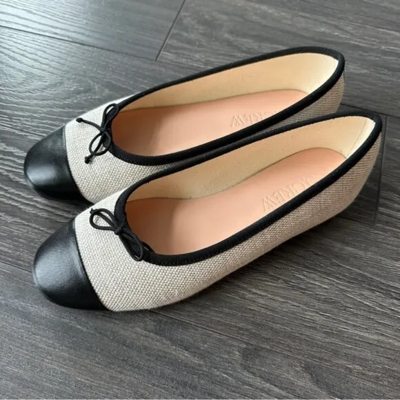 NWOT J. Crew Zoe Cap Toe Ballet Flats in Spanish Canvas
