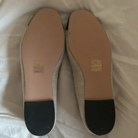 NWOT J. Crew Zoe Cap Toe Ballet Flats in Spanish Canvas