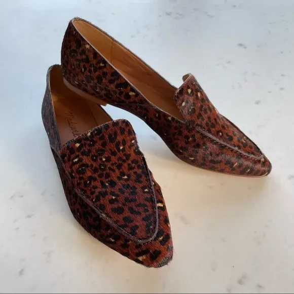 NWOT Madewell The Frances Skimmer in Painted Leopard Calf Hair
