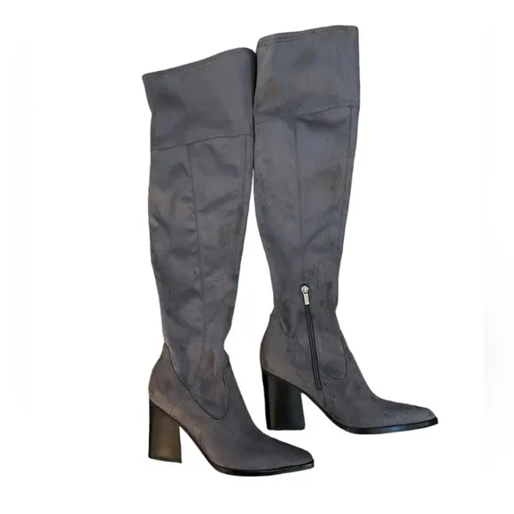 NWOT Marc Fisher Onyse Over the Knee Boots Stormy Grey Boots – Sz 8.5