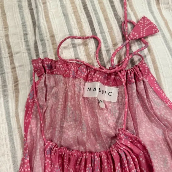 [NWOT] Naudic Olympia Maxi Dali Pink Long Tiered Flowy Dress - Size S