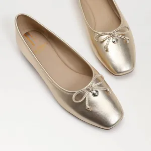 NWOT Sam Edelman Meadow Ballet Flats 8.5 shoes gold bow
