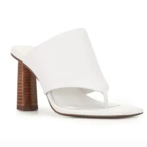 NWOT Senso Ninah Thong Toe Slide Mule Heel Sandal, EU 41 (US 10), White