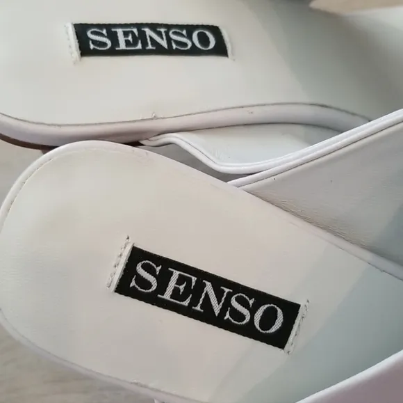 NWOT Senso Ninah Thong Toe Slide Mule Heel Sandal, EU 41 (US 10), White
