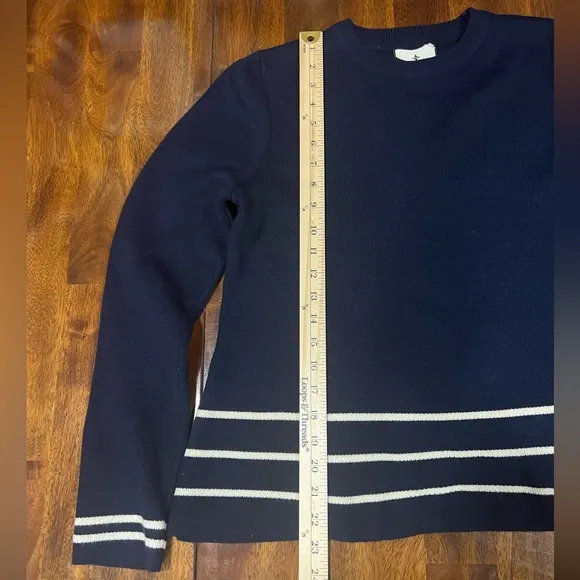 NWOT! Tuckernuck | Olympia Knit Crewneck Sweater | Navy   White Stripes | XS