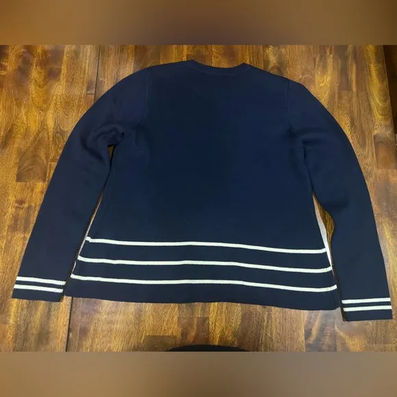 NWOT! Tuckernuck | Olympia Knit Crewneck Sweater | Navy   White Stripes | XS