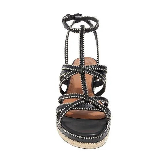 NWT Alaia Black Studded Espadrilles, Size 39