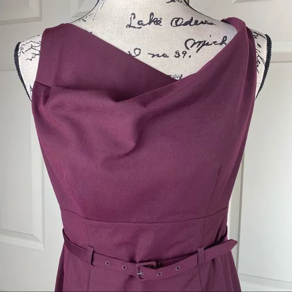 NWT Ann Taylor Belted Cowl Sheath Dress