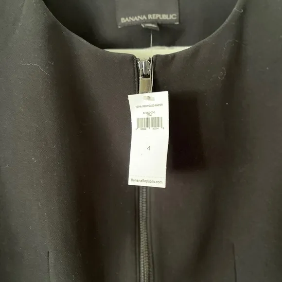 NWT Banana Republic‎ zip Front Blazer Jacket with Balloon Sleeve
