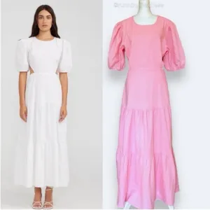 NWT Charlie Holiday Flores Midi Dress In Color Candy Pink Size 8