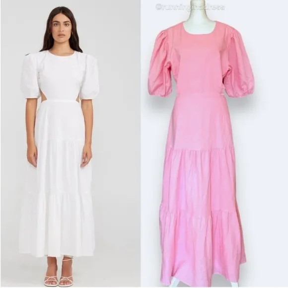 NWT Charlie Holiday Flores Midi Dress In Color Candy Pink Size 8