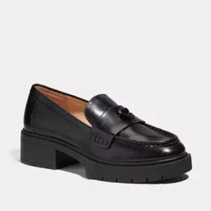 NWT Coach Women's Black Lug Sole Loafers