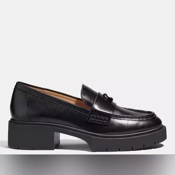 NWT Coach Women's Black Lug Sole Loafers