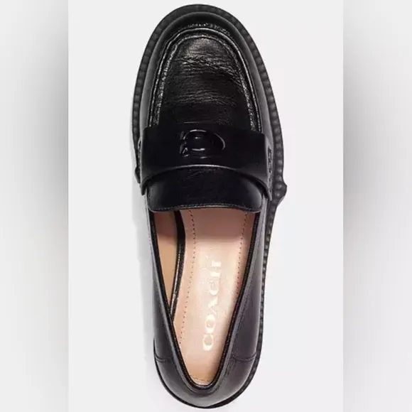 NWT Coach Women's Black Lug Sole Loafers