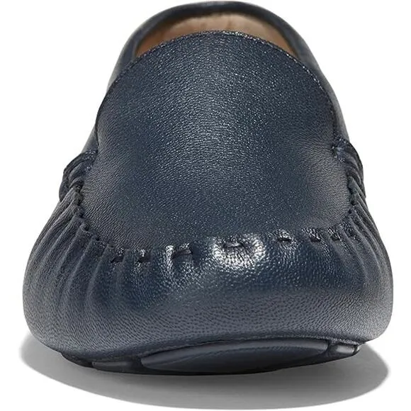 NWT Cole Haan Women's Evelyn Leather Driving Loafers ,Navy-Size 9.5