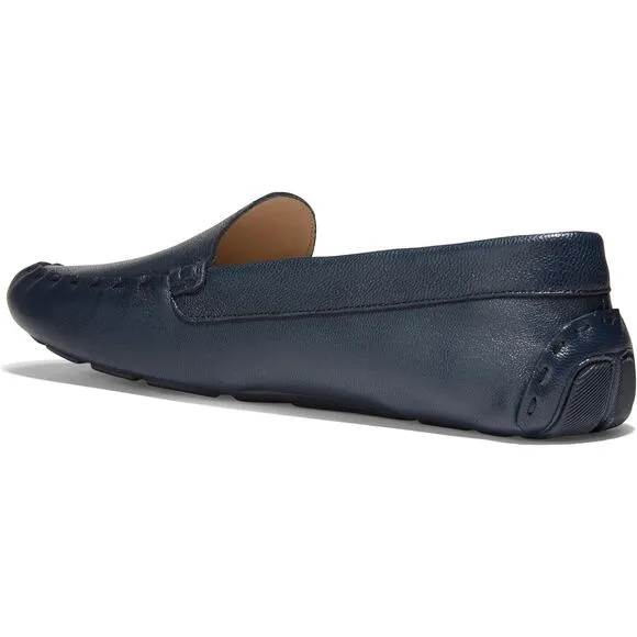 NWT Cole Haan Women's Evelyn Leather Driving Loafers ,Navy-Size 9.5
