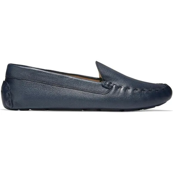 NWT Cole Haan Women's Evelyn Leather Driving Loafers ,Navy-Size 9.5