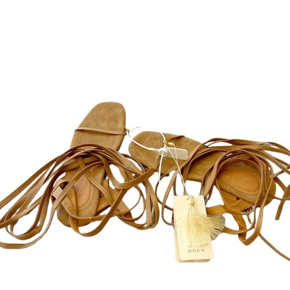 NWT Dôen Basque Suede Sandals in Saltillo Warm Tan Size 6