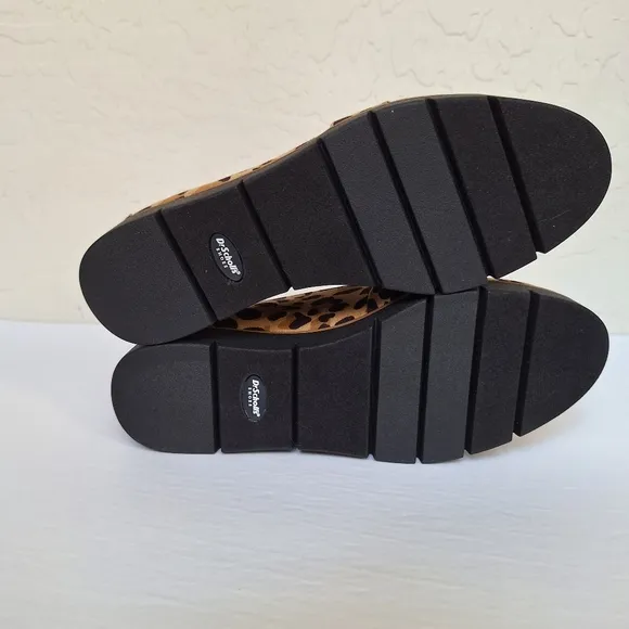 NWT Dr. Scholl's Webster loafers leopard print vegan suede comfy preppy slip on