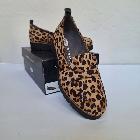NWT Dr. Scholl's Webster loafers leopard print vegan suede comfy preppy slip on