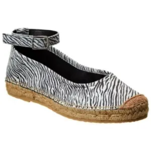 NWT Free People Black &amp; Grey Zebra Print Bohemian Espadrilles EU38/US8