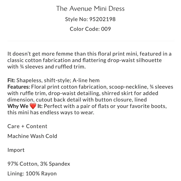 NWT Free People - The Avenue‎ Mini Dress size L