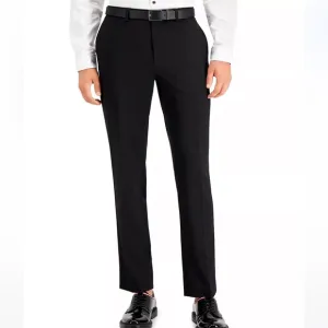 NWT INC BLACK MILAN SLIM FIT STRAIGHT LEG SUIT PANTS SIZE 30x30