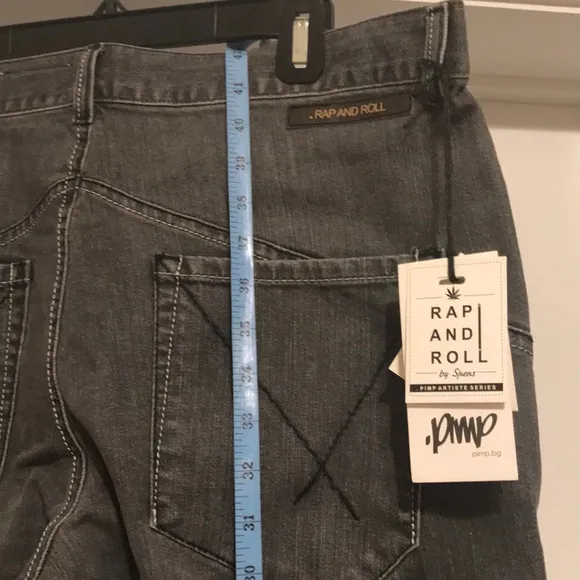 NWT Rap and Roll by pimp Men’s Gray Slim Fit Jeans