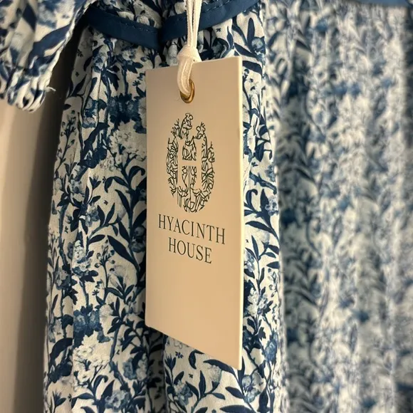 NWT Tuckernuck Blue White Floral Rosaleigh Mini Dress Women’s size XL