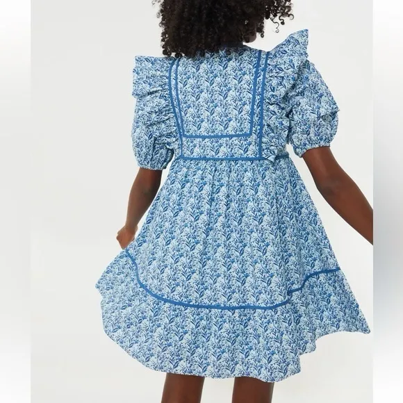 NWT Tuckernuck Blue White Floral Rosaleigh Mini Dress Women’s size XL