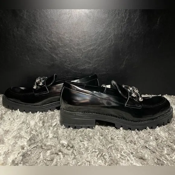 NWT Zara Lug Sole Embellished Loafers
