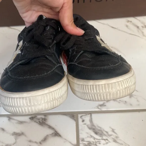 Off-White Black Vulcanized Sneakers Size 33”