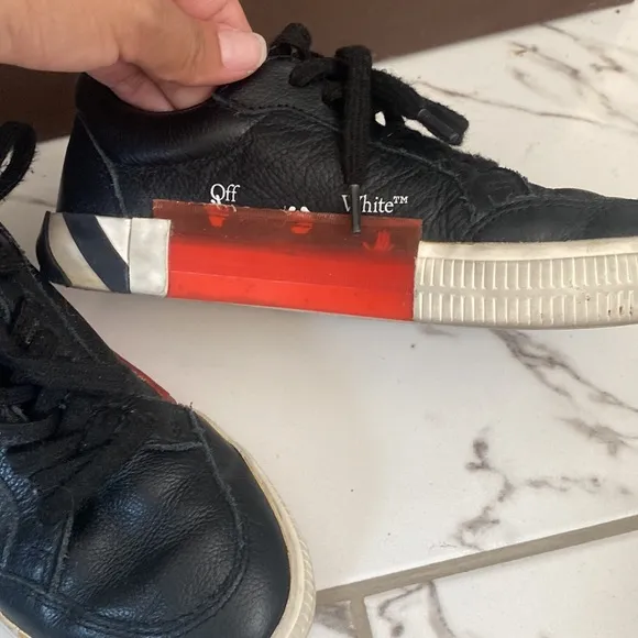 Off-White Black Vulcanized Sneakers Size 33”
