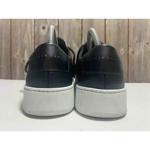 Oliver Cabell Leather Court Sneakers EU 39 Mens Size 6 Black Made in Italy