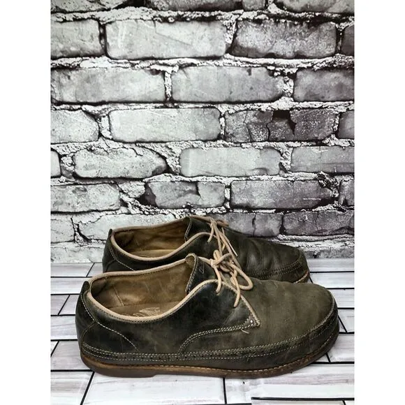 Olukai Honolulu Lace Olive Green Leather Casual Oxfords Shoes Men’s Sz 10.5M US
