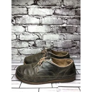 Olukai Honolulu Lace Olive Green Leather Casual Oxfords Shoes Men’s Sz 10.5M US