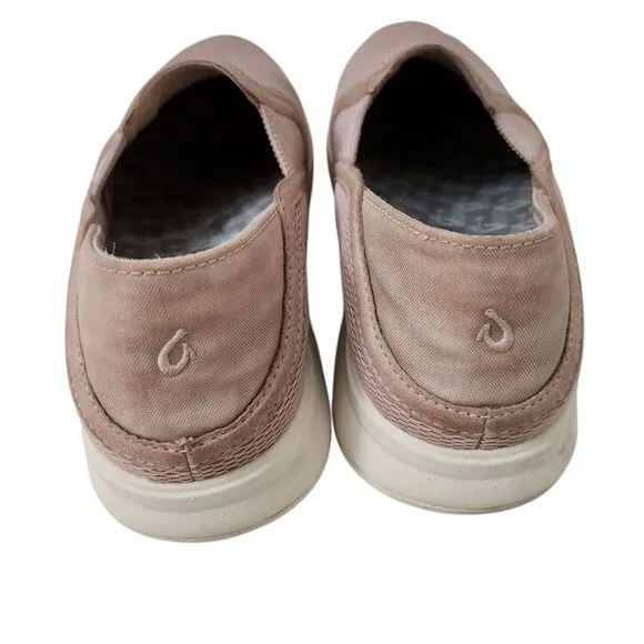 Olukai Ki'ihele Slip-on Sneakers Womens Size 6.5 Rose Dust Pink Slip-on Casual