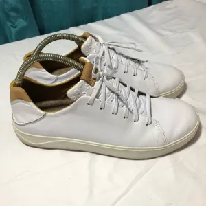 Olukai mens 12 lae’ahi li’ili white leather casual lace up sneakers minimalist
