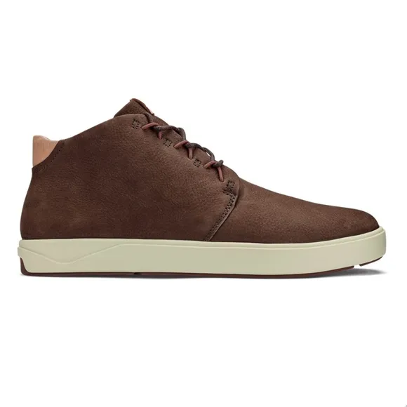 Olukai MENS Nana Hele Leather Lace Up Chukka Sneakers Brown Size 12